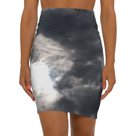 Storm:  Women's Mid-Waist Pencil Skirt (AOP)