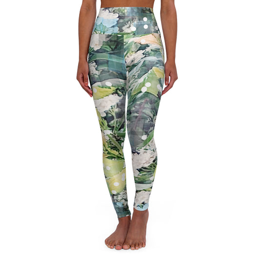 Blossomi:  High Waisted Yoga Leggings (AOP)