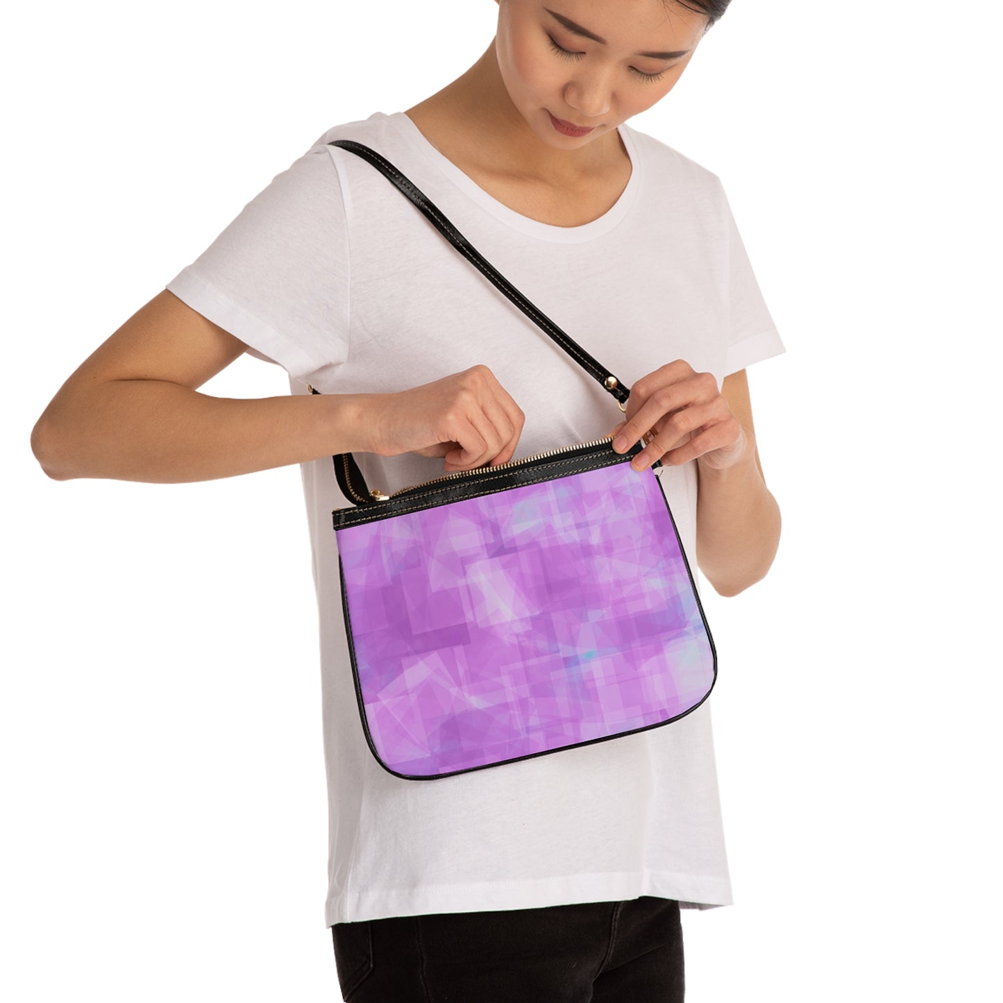 Betty:  Chill Purple Geometric Small Shoulder Bag for Everyday Style