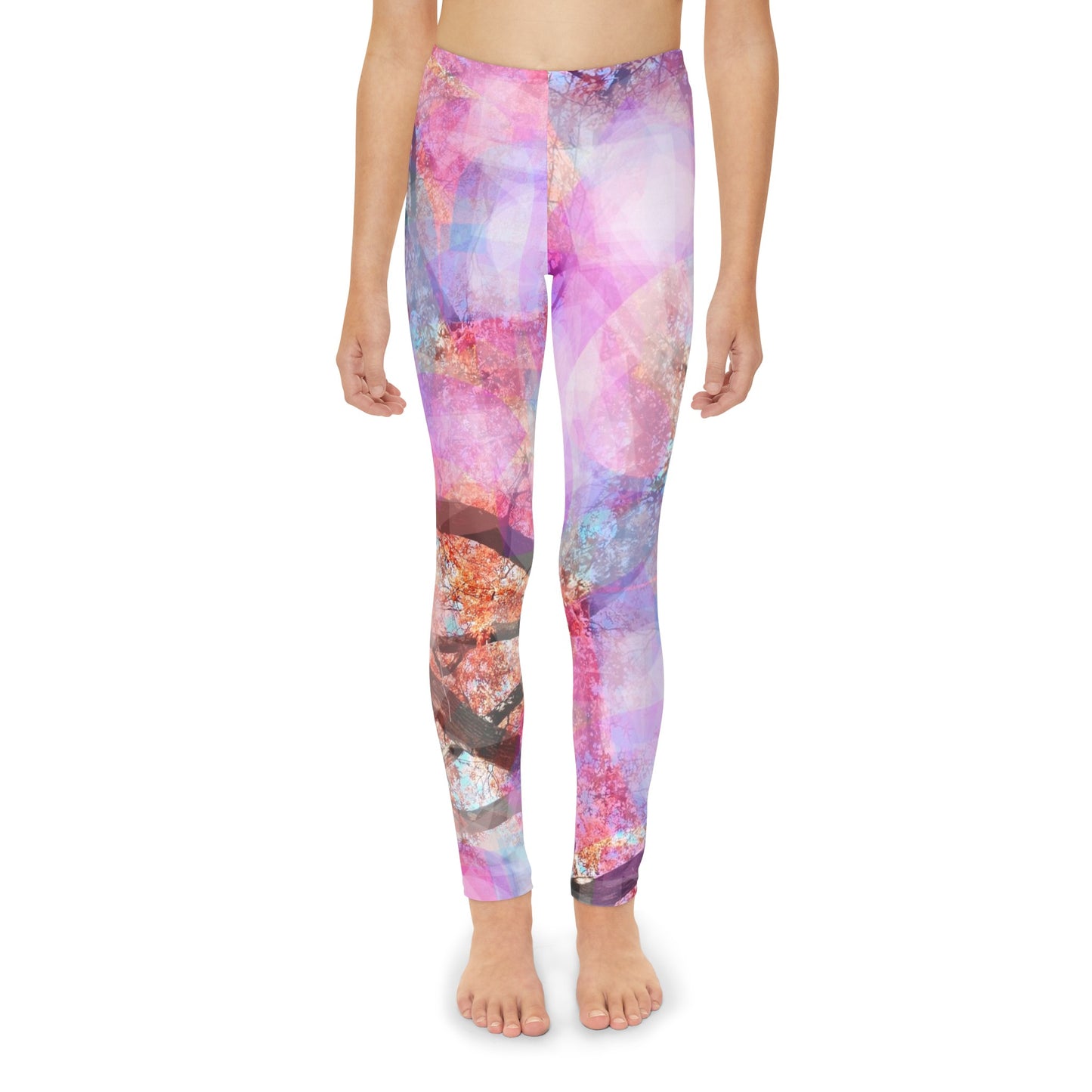 Aura:  Youth Full-Length Leggings (AOP): 7/8 Yrs