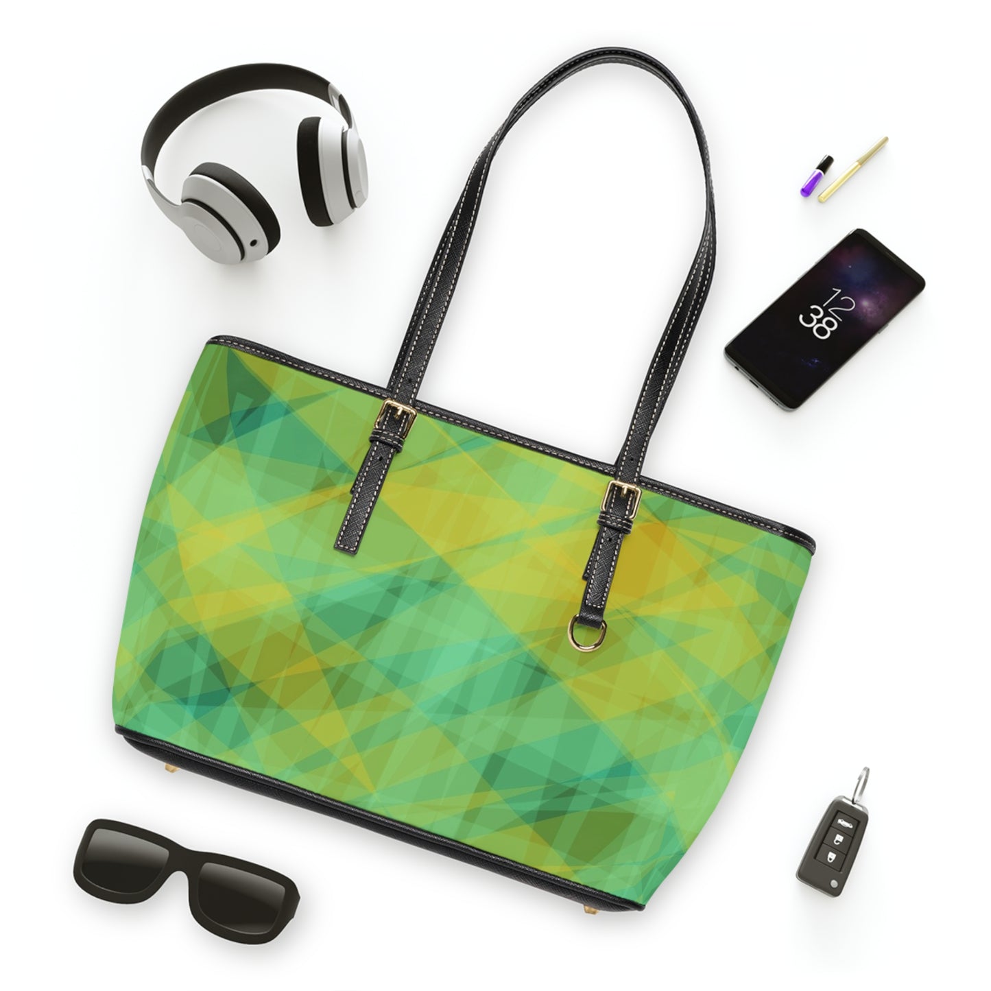 Quietude:  Colorful Faux Leather Shoulder Bag, Tote Bag for Women, Chic Handbag, Everyday Use, Unique Gift for Her