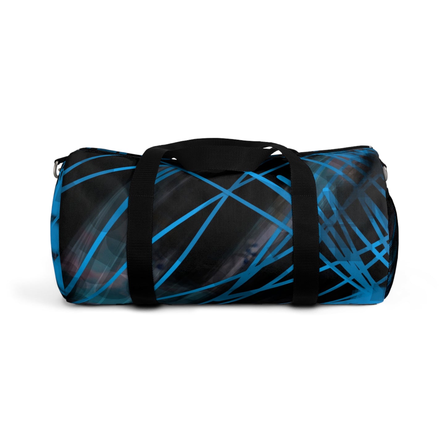 Goodie:  Stylish Blue Striped Duffel Bag - Perfect for Gym & Travel