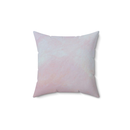 Summit of Love: (14"x14") Pastel Faux Suede Square Pillow, Decorative Cushion, Soft Home Accent, Cozy Gift, Modern Living Room Decor, Birthday or Housewarming