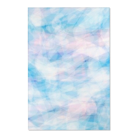 Blue Sugar: (48"x72") Ethereal Aesthetic Area Rug, Soft Abstract Rug for Home Decor, Living Room Accent, Cozy Bedroom Mat, Unique Housewarming Gift