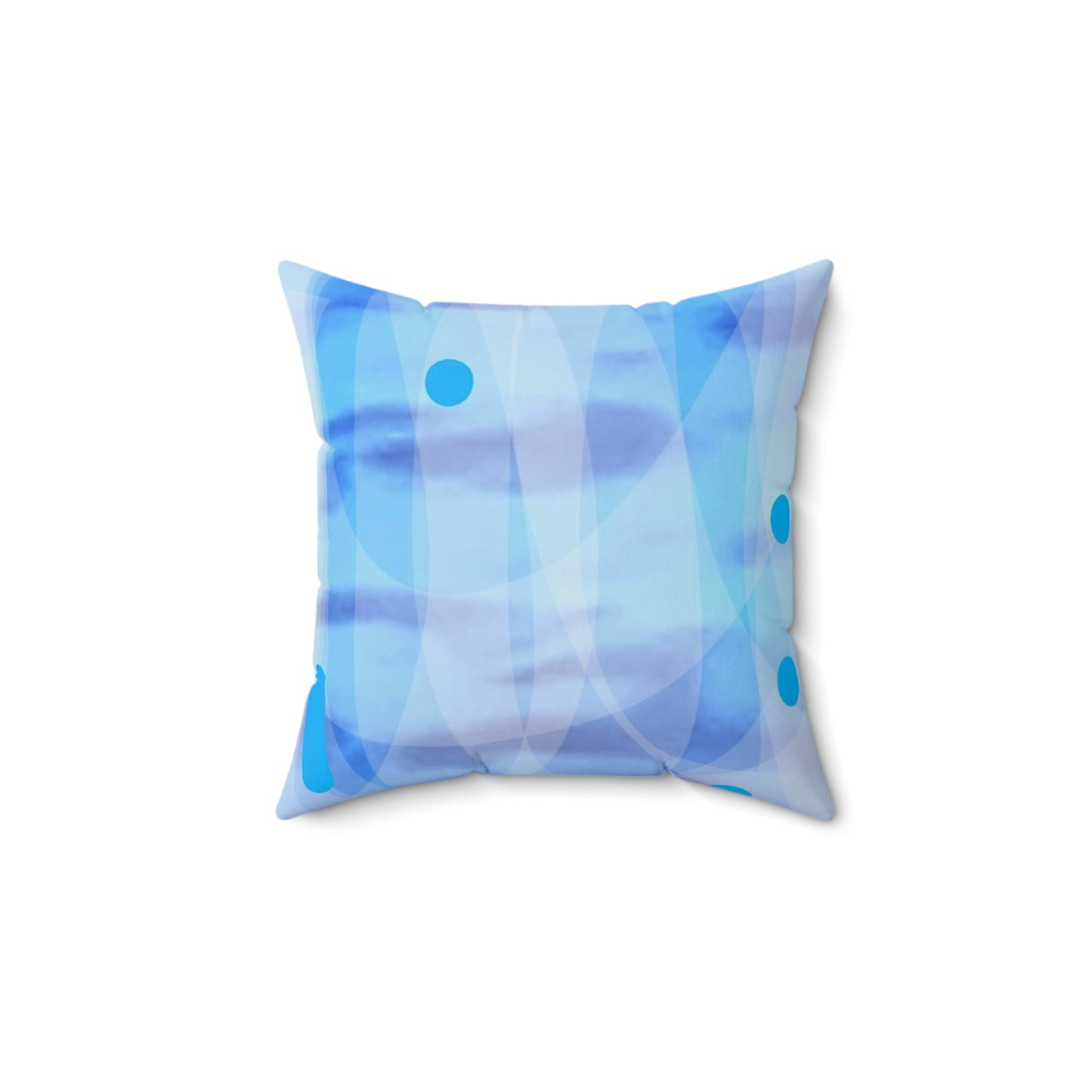 The Mists: (14"x14") Abstract Blue Faux Suede Pillow | Cozy Home Décor, Modern Cushion, Soft Throw Pillow, Chic Living Room Accent, Unique Gift Idea