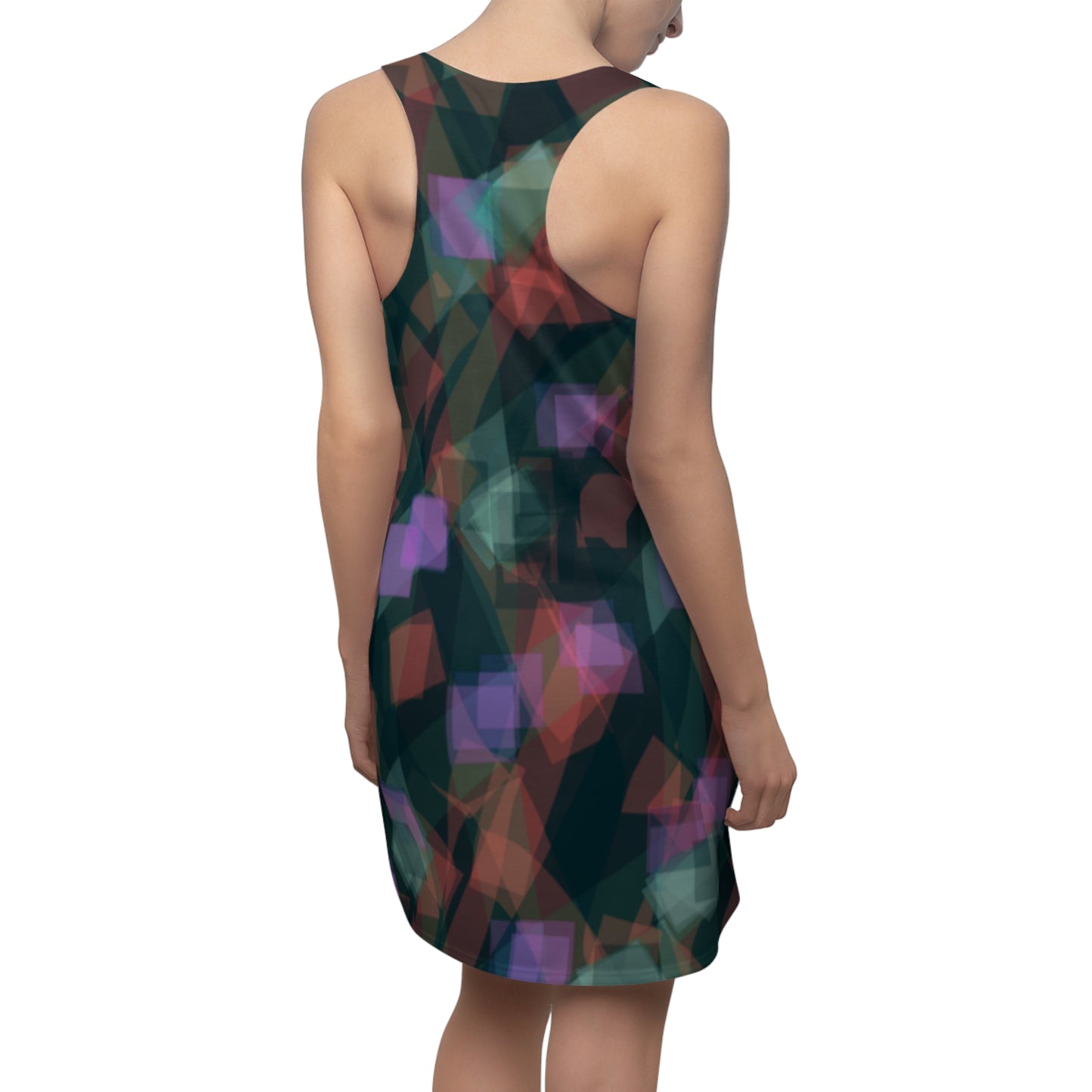 Jean:  Chic Abstract Women's Racerback Dress - Perfect for Summer Parties & Casual Outings