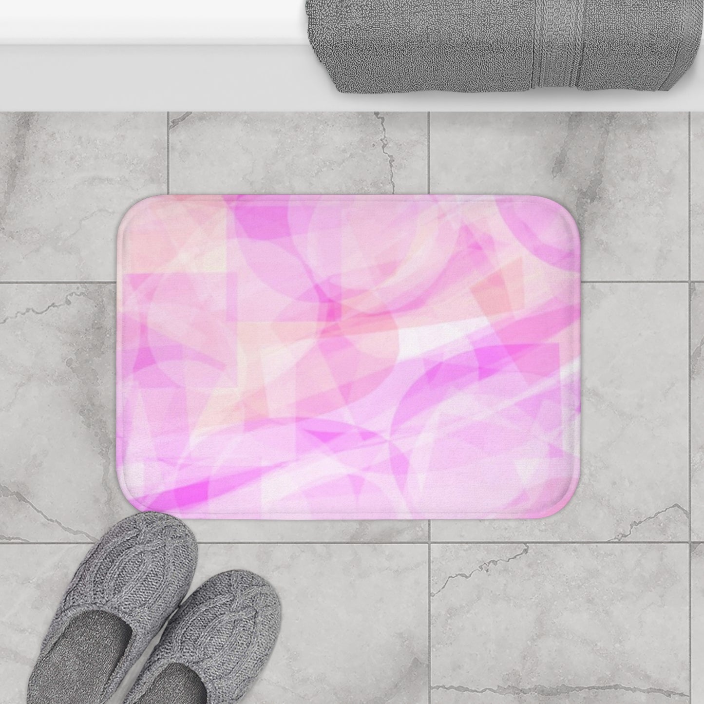 Persephone: (24"x17") Serene Pink Bathmat, Soft Bath Rug, Bathroom Decor, Home Spa Gift, Shower Mat, Self-Care Accessories