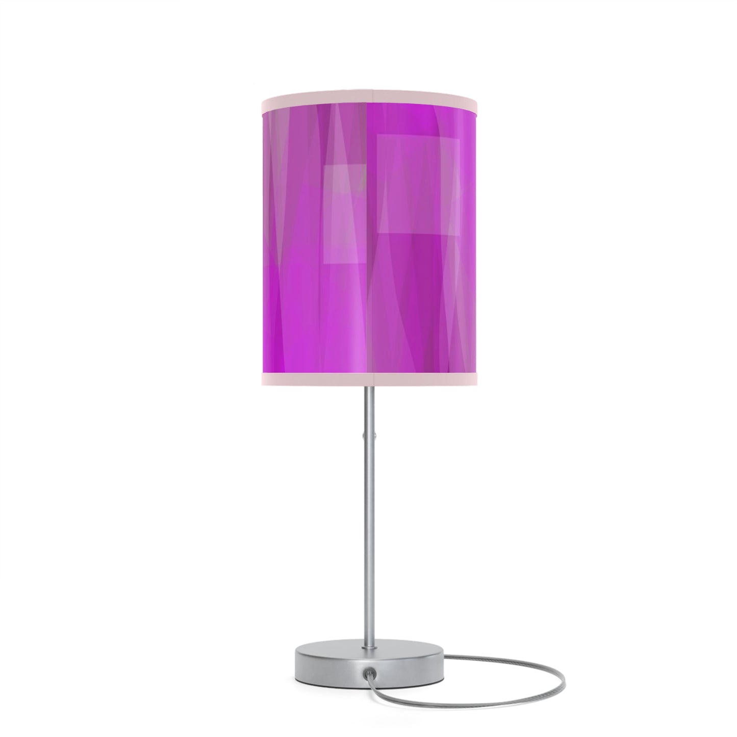 Prudence:  Light Pink Trim; Vibrant Magenta Accent Lamp for Home Decor, Modern Table Lamp, Unique Lighting, Bedroom Nightstand, Stylish Gift for Her