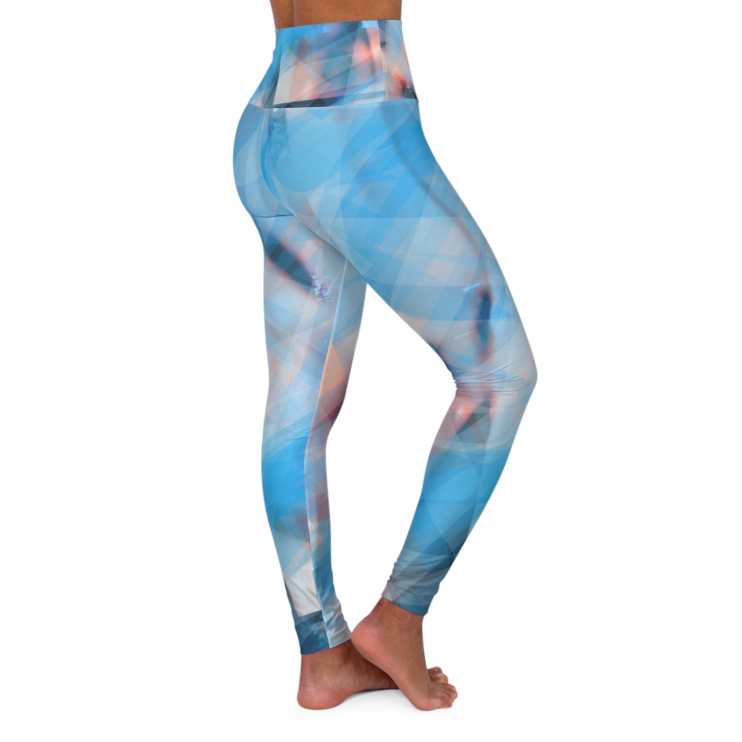 Cool Cool:  High Waisted Yoga Leggings, Pastel Tones, Serene Vibes, Streetwear