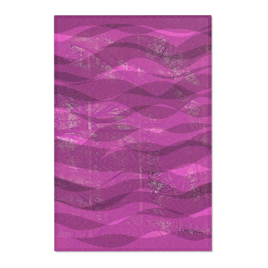 Ruby:  24"x36" Stylish Ruby Wave Area Rug - Modern Home Decor for Cozy Spaces