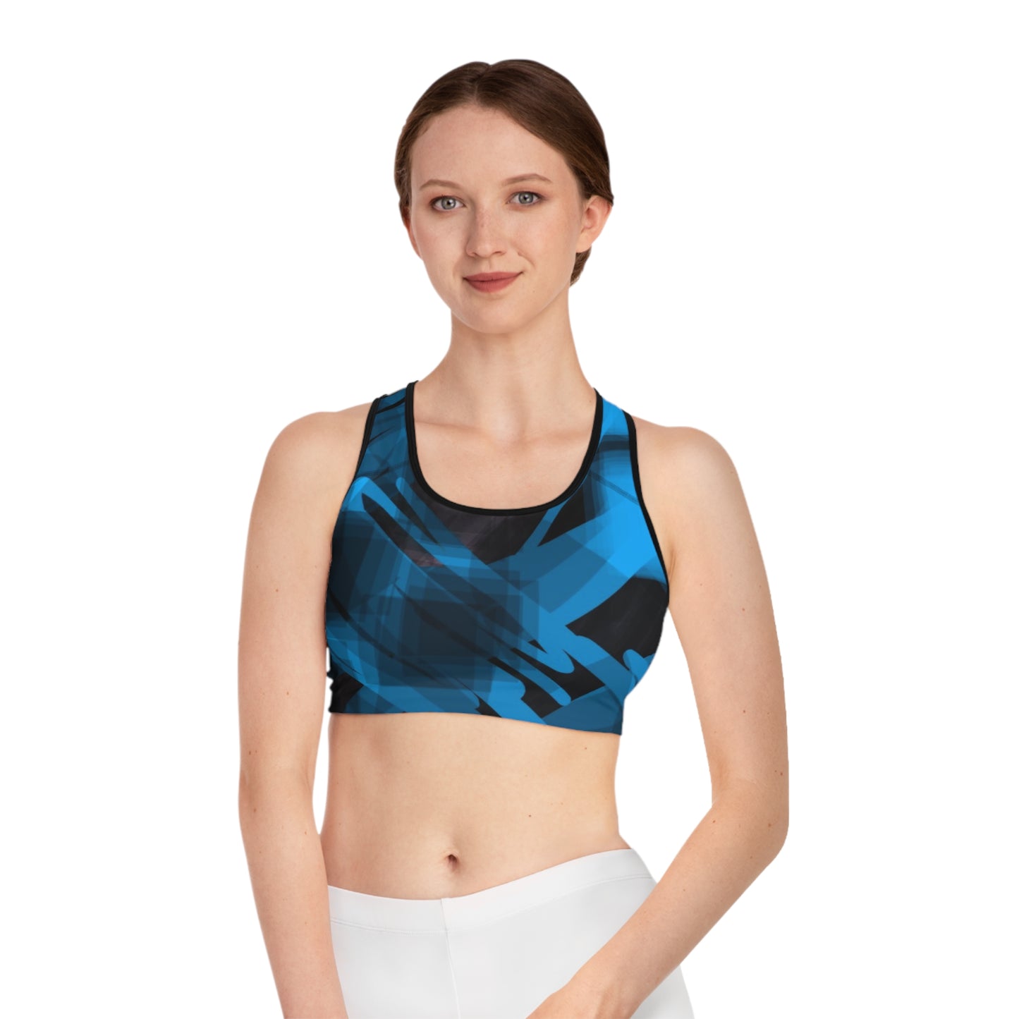 Goodie: (Blk Trim) Vibrant Sports Bra for Active Lifestyles, Workout Gear, Fitness Apparel, Gym Top, Dance top