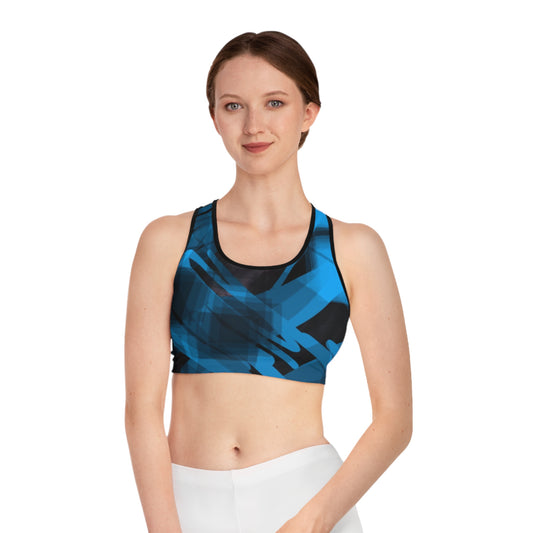 Goodie: (Blk Trim) Vibrant Sports Bra for Active Lifestyles, Workout Gear, Fitness Apparel, Gym Top, Dance top