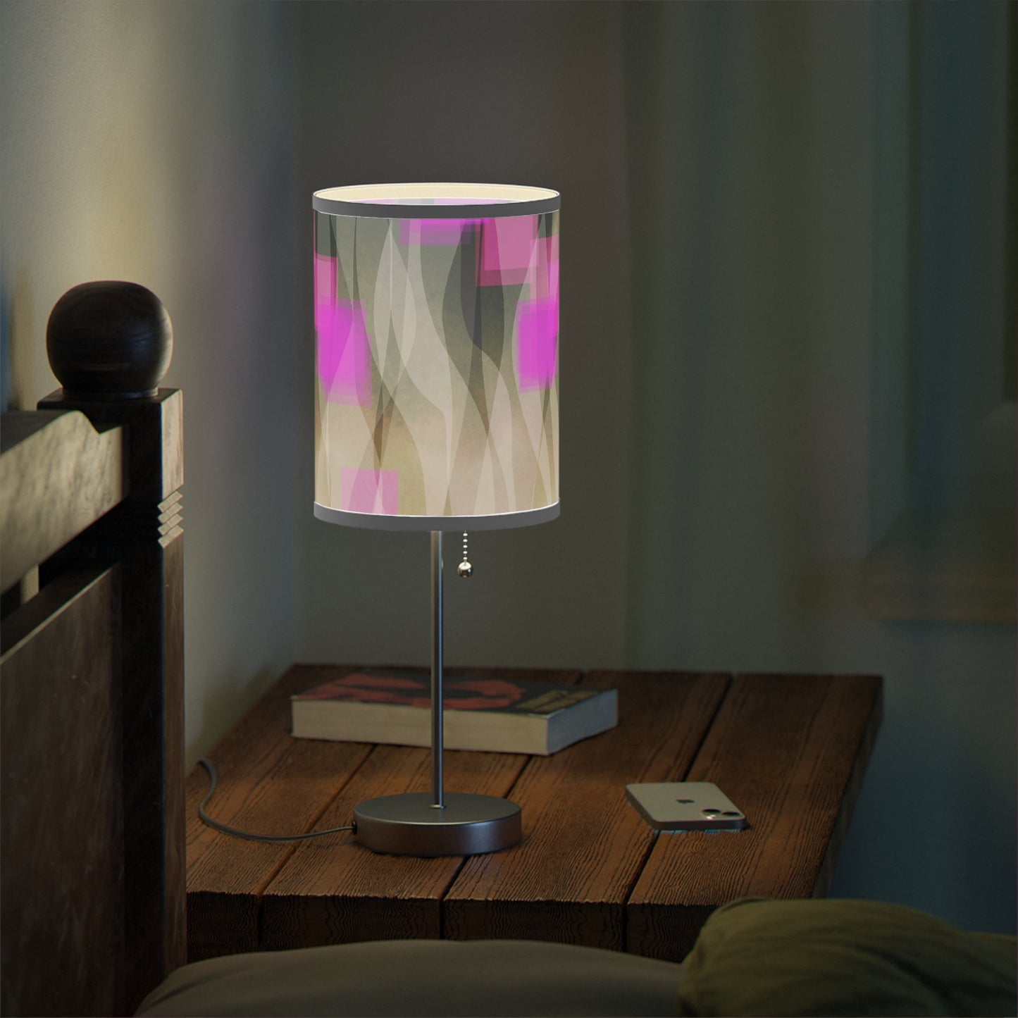 Josephine:  Modern Table Lamp, Bedroom Decor, Nightstand Lighting, Home Accent, Pink Abstract Design, Warm Atmosphere, Gift for Her
