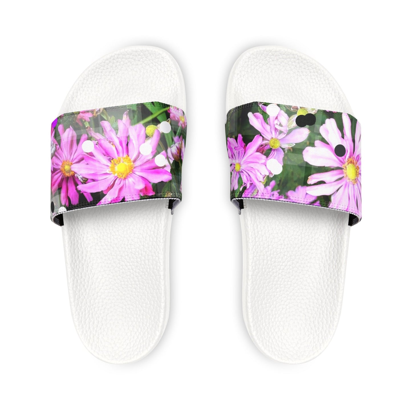 Pink Daisies:  Women's PU Slide Sandals