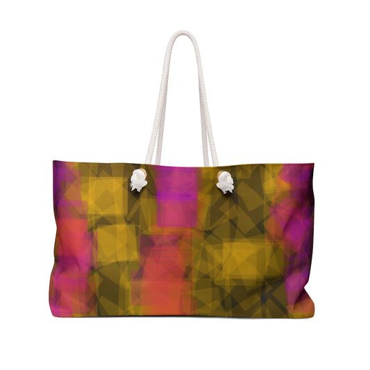 Bom:  Vibrant Abstract Weekender Bag for Travel and Leisure