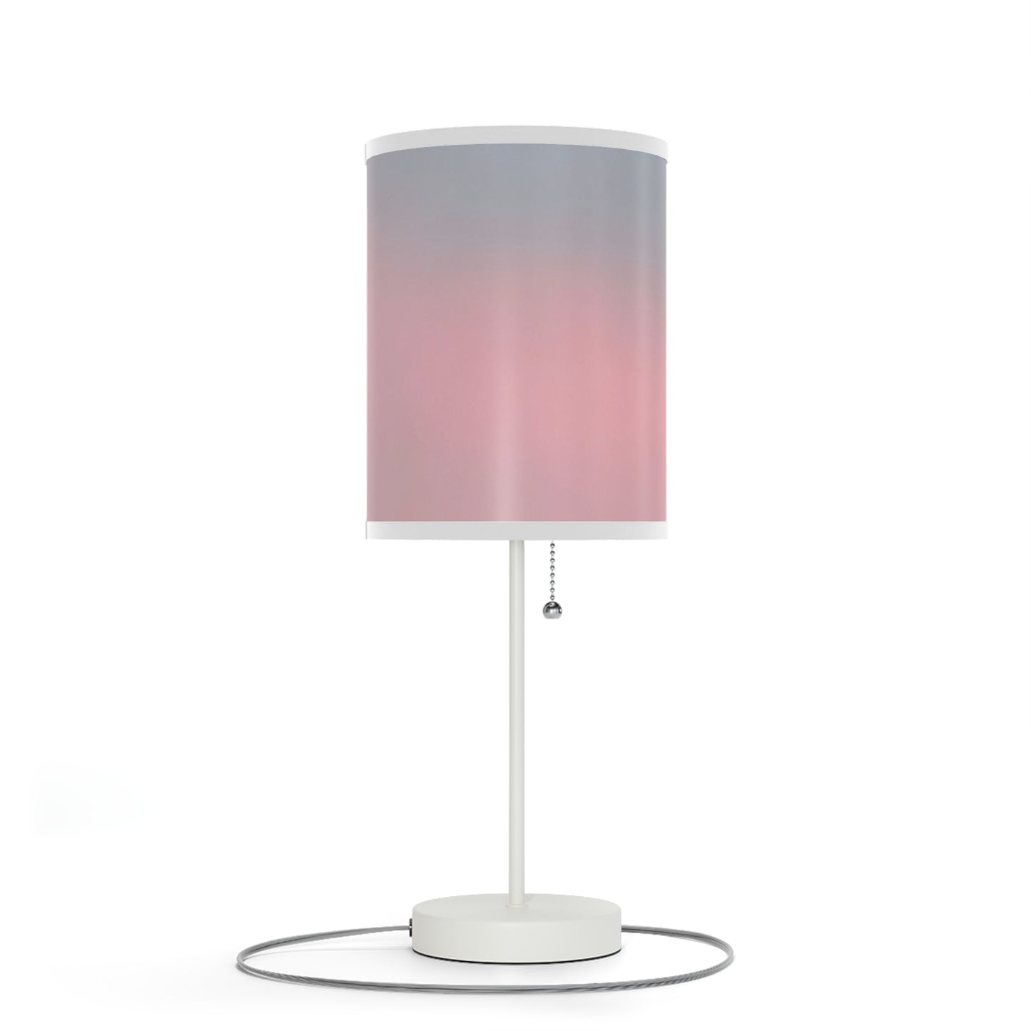 Charlotte: (WH Trim) Modern Table Lamp with Multi Pastel Color Shade - Adjustable Brightness