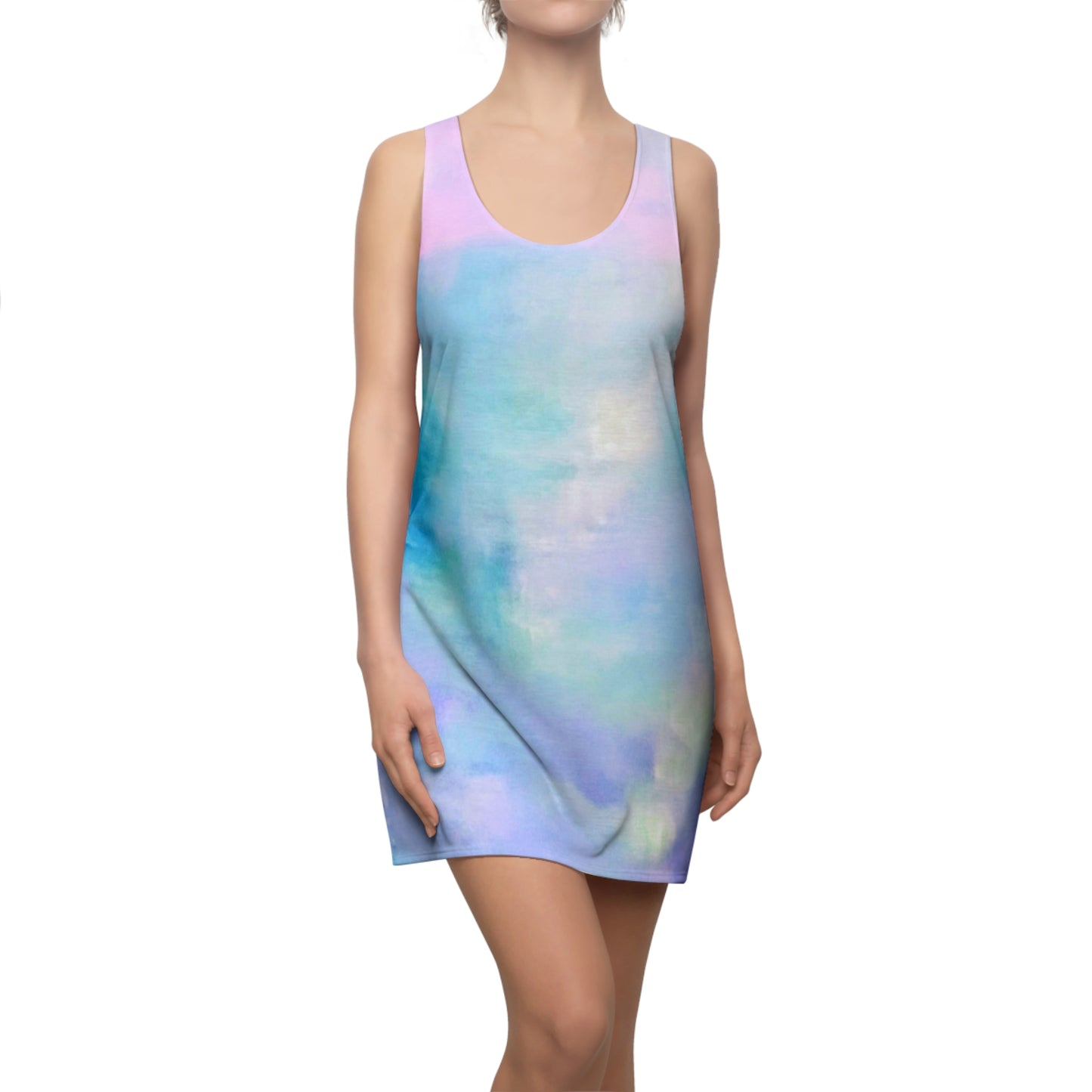 Pastel Air:  Women's Cut & Sew Racerback Dress (AOP):