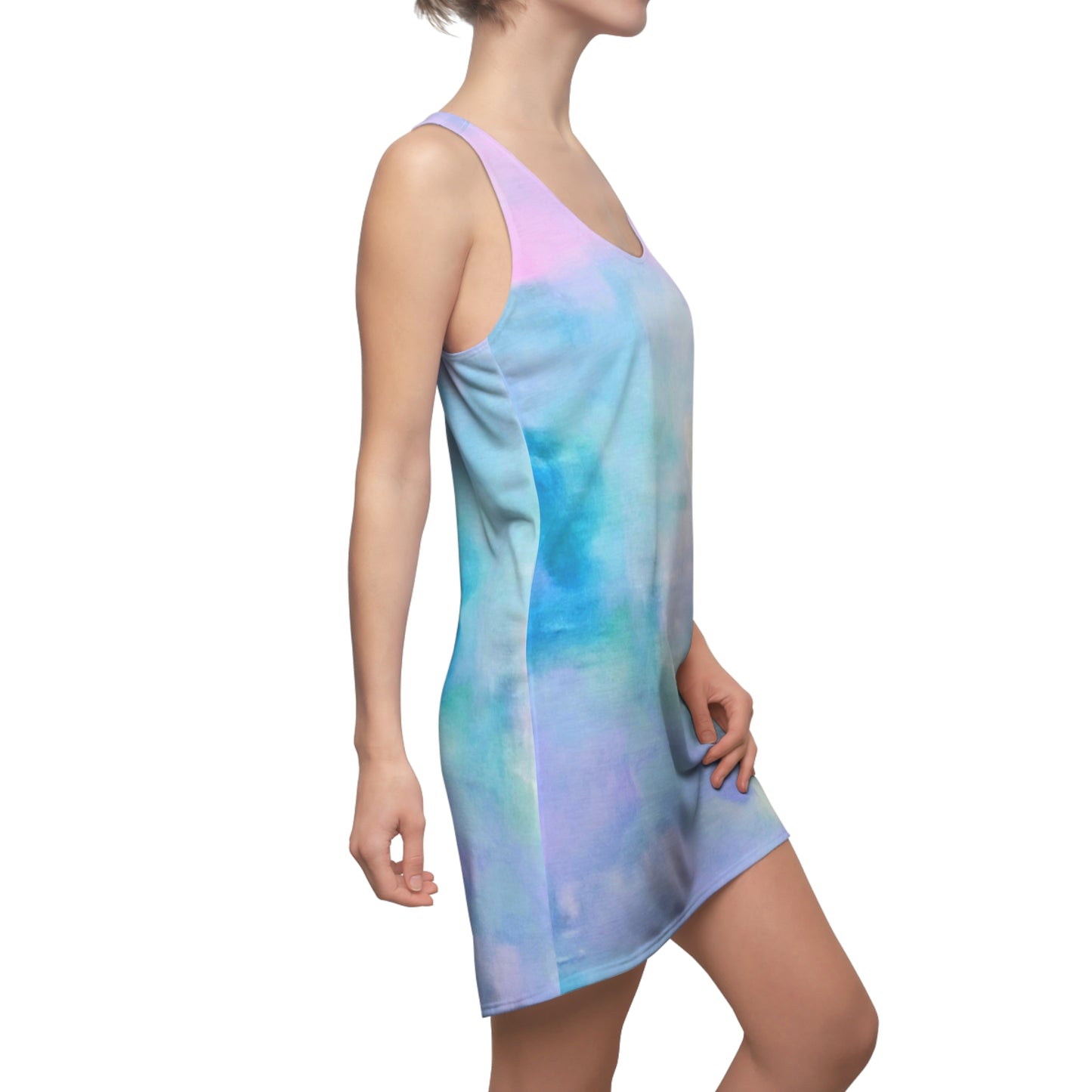 Pastel Air:  Women's Cut & Sew Racerback Dress (AOP):