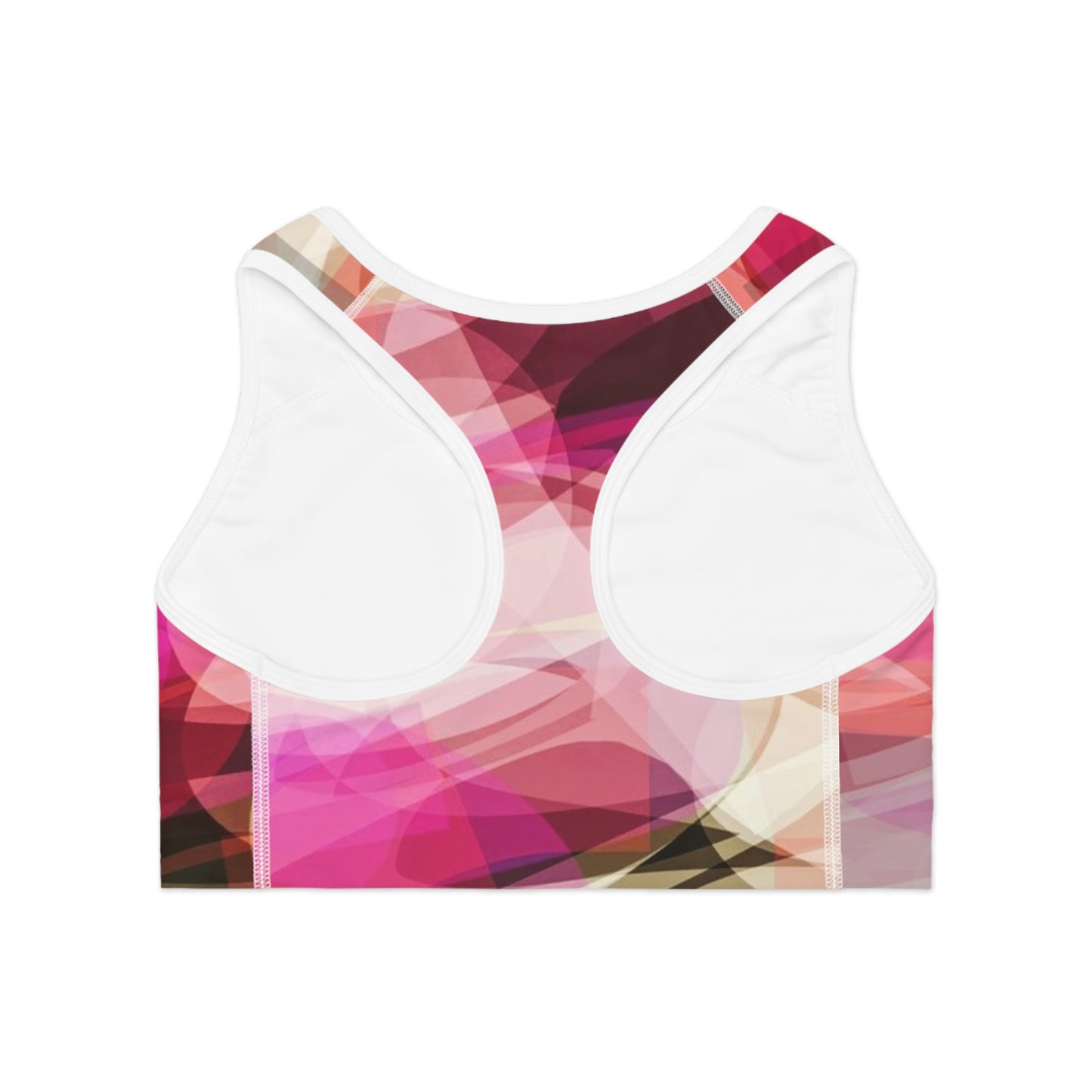 Oona: (WH Trim) Vibrant Abstract Sports Bra, Workout Top, Activewear, Gym Bra, Fitness Clothing, Dance Gear, Gift for Her
