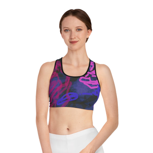 Night Roses: Deep Love Vibes - Sports Bra for Active Women, Stylish Workout Top, Gym Wear, Dance Apparel, Fitness Gift