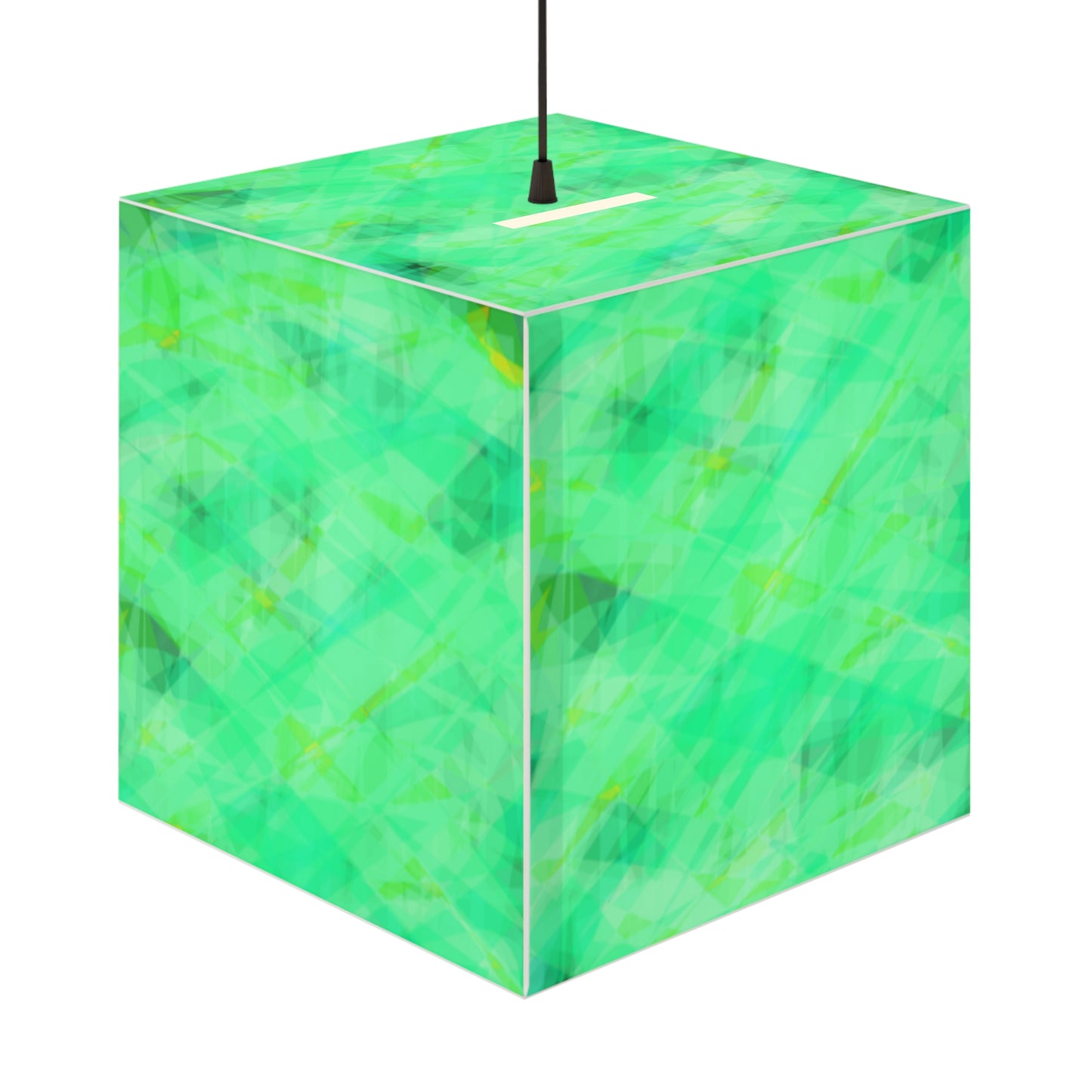 Elevation Station:  Calming Green Light Cube Lamp, Ambience Lighting, Modern Home Decor, Unique Gift, Bedroom Night Light, Eco-Friendly