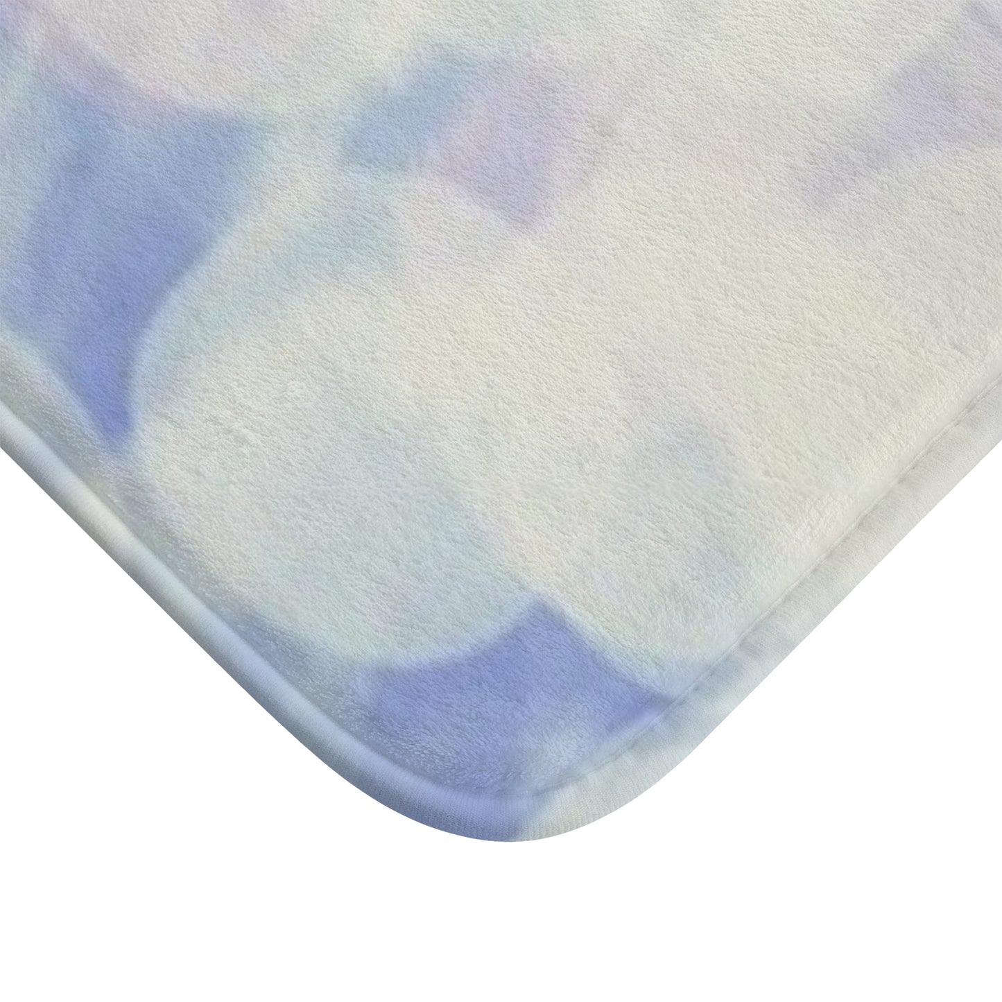 Sprite: (34"x21") Pastel Bokeh Bathmat — Soft Purple & Blue Spa Bathroom Rug