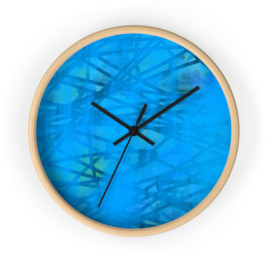 Carmen:  Modern Abstract Blue Wall Clock - Stylish Home Decor