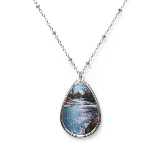 Shimmer Creek:  Oval Necklace