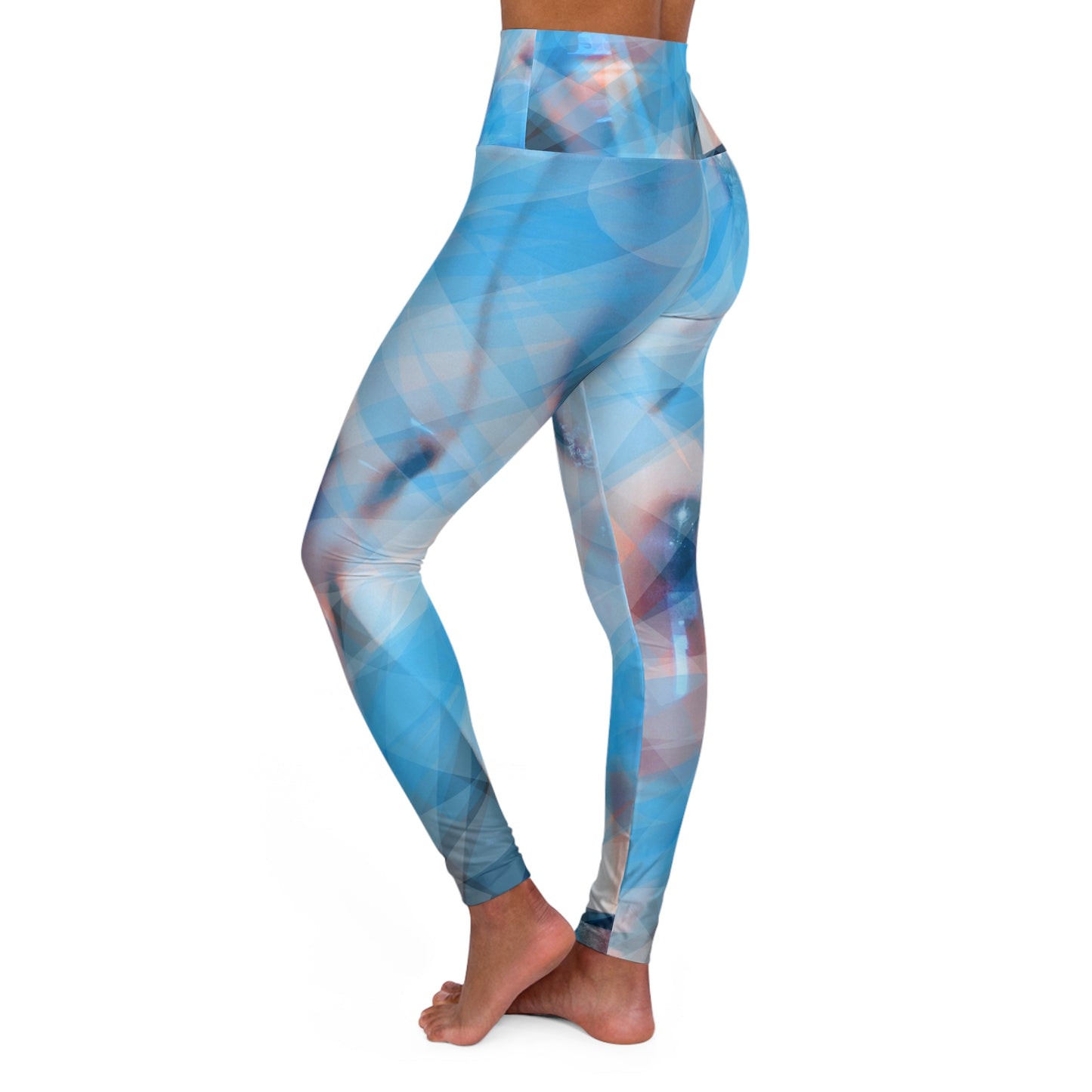 Cool Cool:  High Waisted Yoga Leggings, Pastel Tones, Serene Vibes, Streetwear