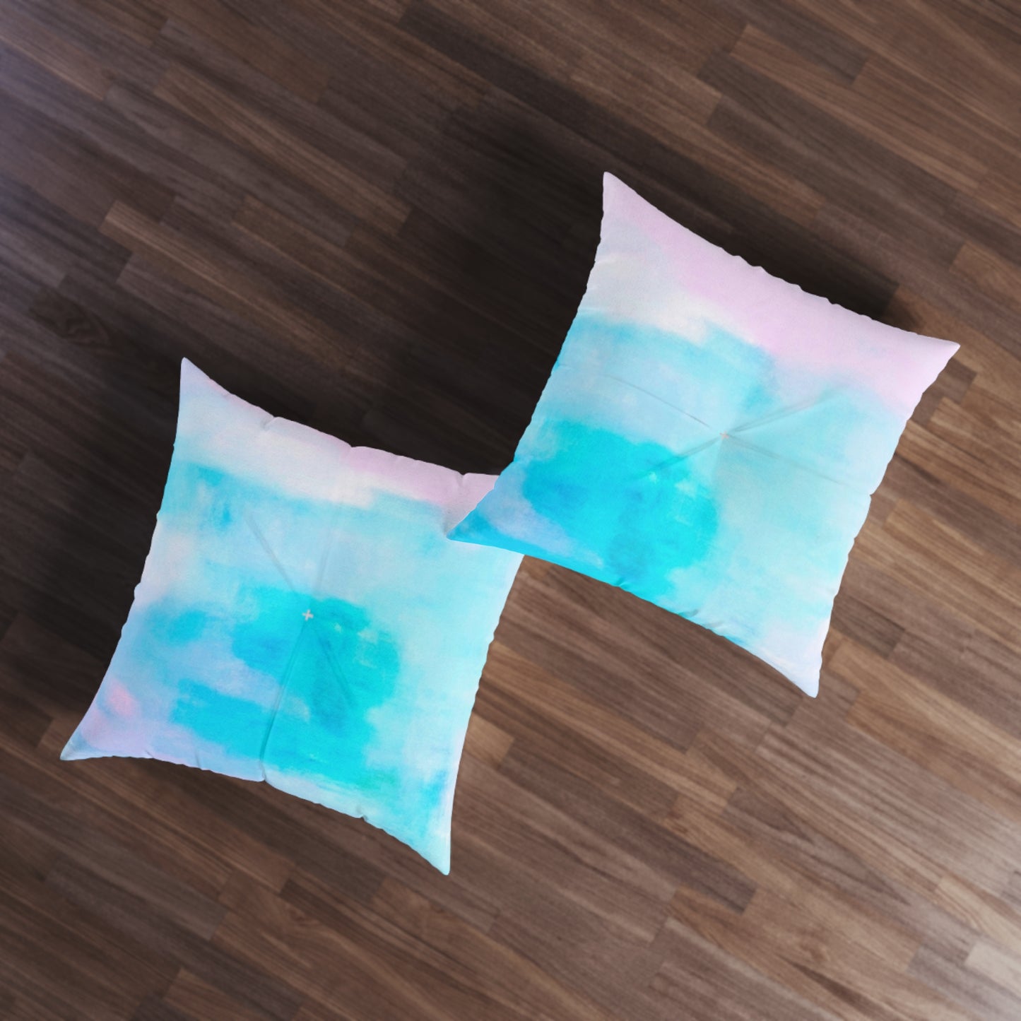 Pastel Song:  Tufted Floor Pillow, Square: