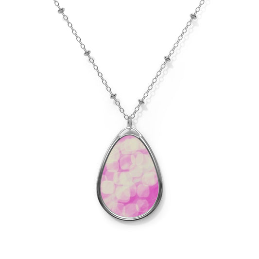 Anew: Elegant Oval Pendant Necklace, Gift for Her, Chic Everyday Accessory