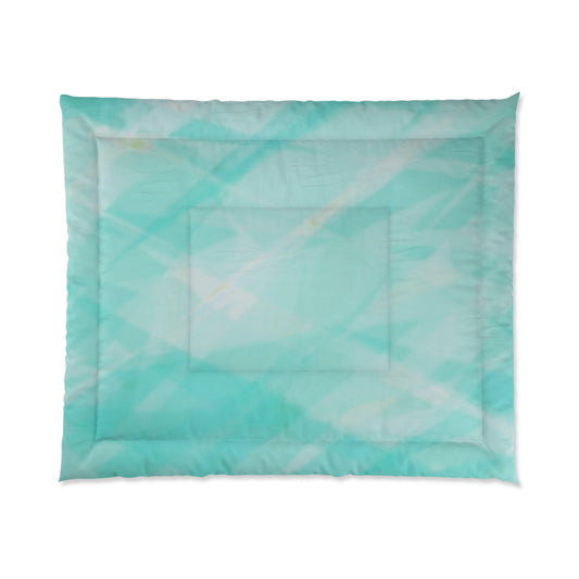 Mountain Stream: Aqua Abstract Comforter, Cozy Bedding for Beach Lovers, Ethereal Home Decor, Gift for Beach House, Mountain Home, Vibrant Bedroom Blanket