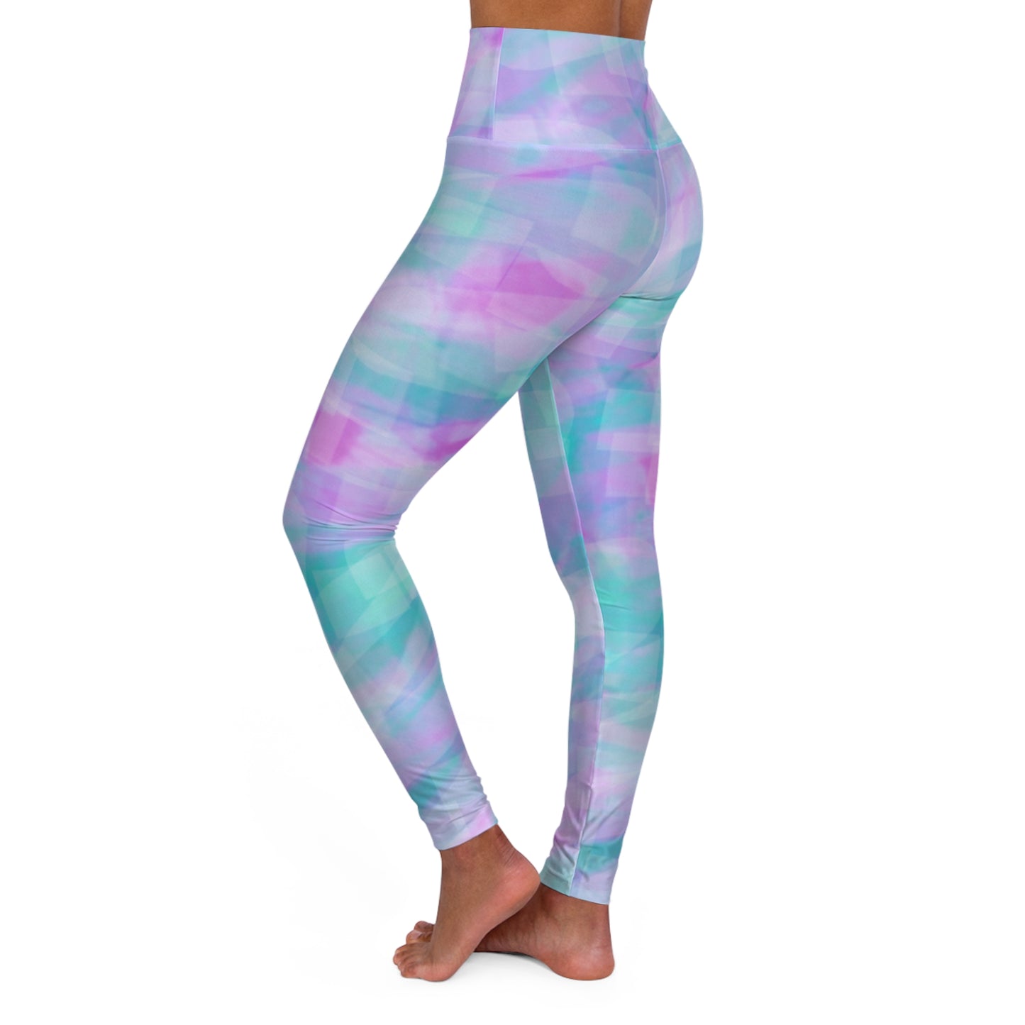 Leia: High Waisted Leggings - Colorful Workout Leggings, Fitness Leggings, Exercise Apparel, Athleisure Wear, Streetwear