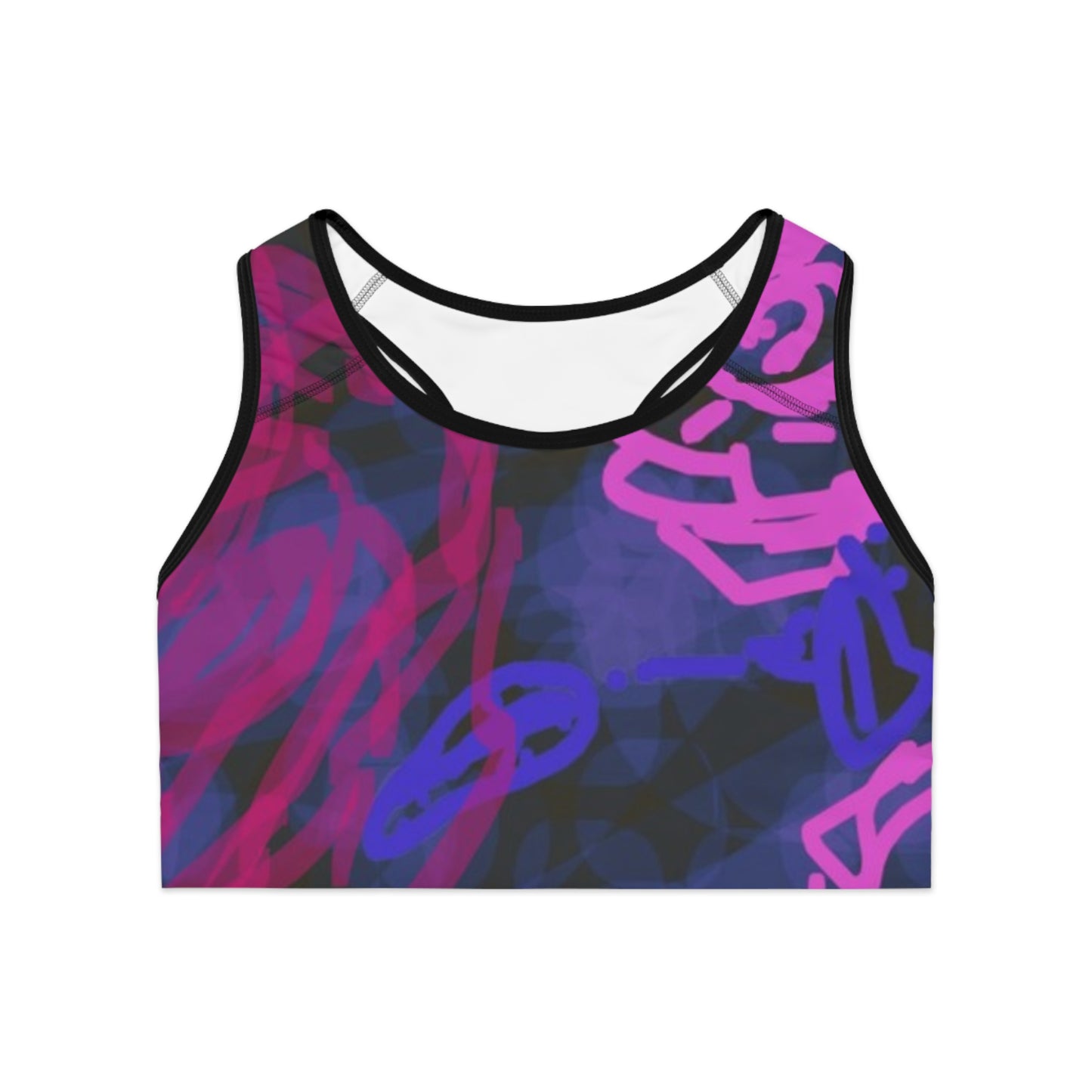 Night Roses: Deep Love Vibes - Sports Bra for Active Women, Stylish Workout Top, Gym Wear, Dance Apparel, Fitness Gift