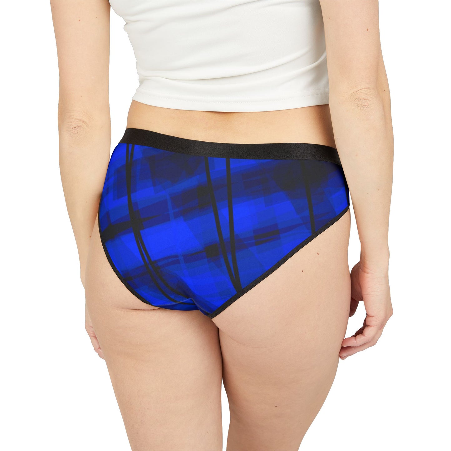 Crazy Sapphire:  Stylish Women's Underwear - Blue Geometric Print - Comfortable & Trendy Lingerie