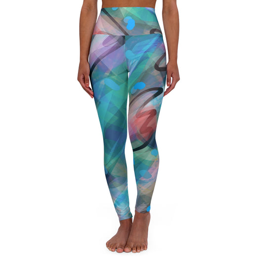 Rainbeats:  Chill Vibes - High Waisted Leggings - Perfect for Fitness & Wellness, Casual Chic Streetwear