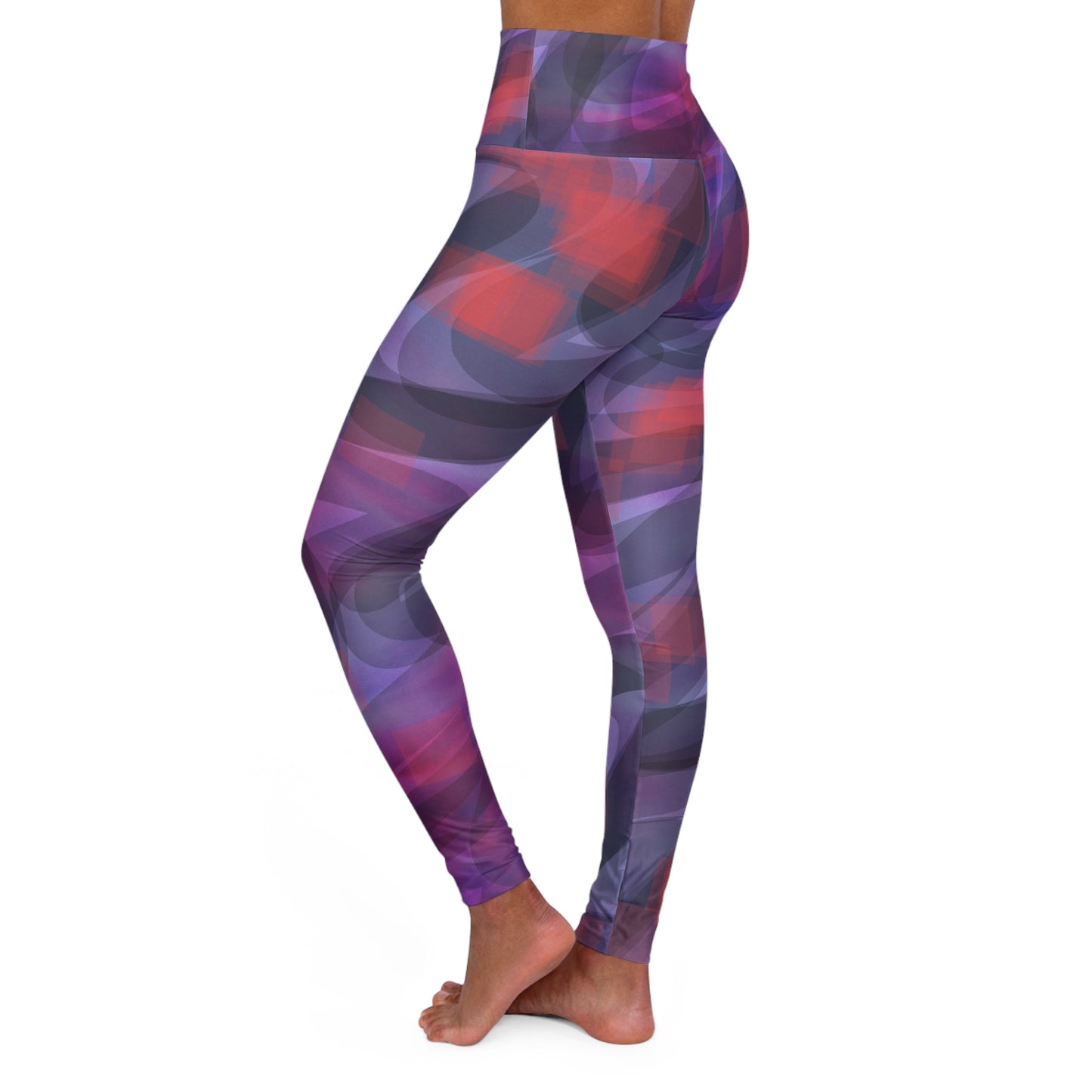GIA:  Vibrant High Waisted Yoga Leggings, Workout Gear, Fitness Leggings, Colorful Activewear, Stylish Streetwear