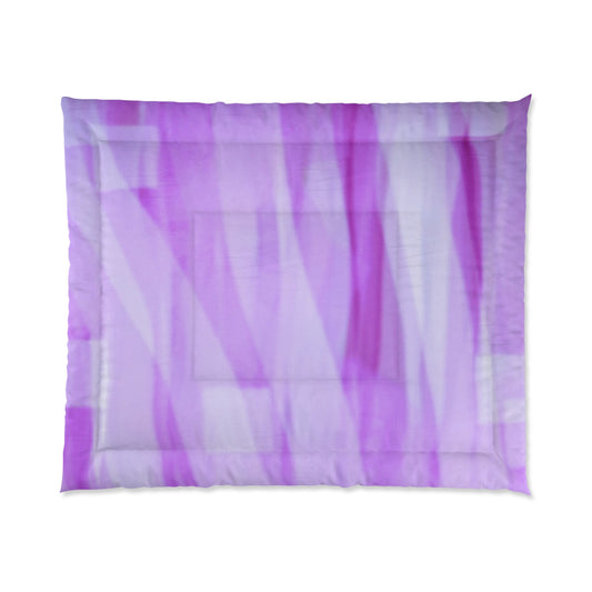 Amethyst Waves: Soft Abstract Purple Comforter, Cozy Bedding, Ethereal Blanket, Gift for New Home, Bedroom Decor, Vibrant Decor