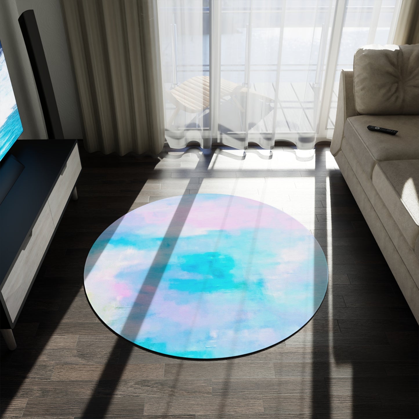 Pastel Song: Round Rug: 60"x60"