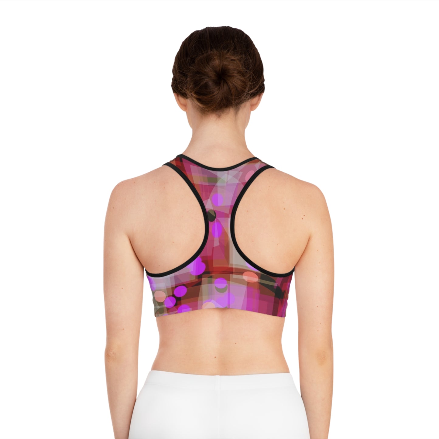 Faye:  Chic Abstract Sports Bra for Active Lifestyle, Workout Gear, Fitness Apparel, Unique Athletic Wear, Gift for Fitness Enthusiasts