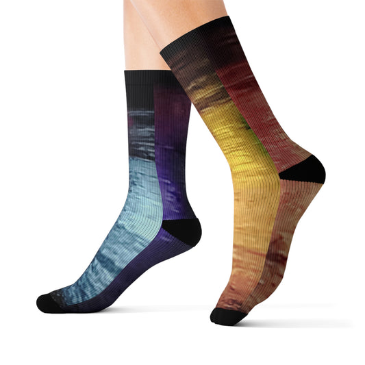 Neon Rain:  Sublimation Socks
