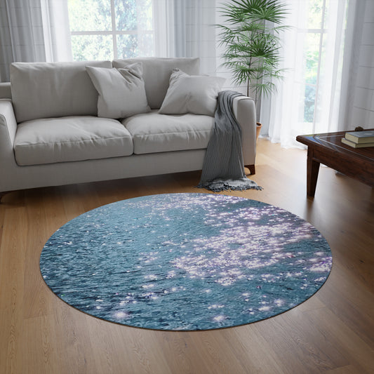 Water Diamonds: Round Rug