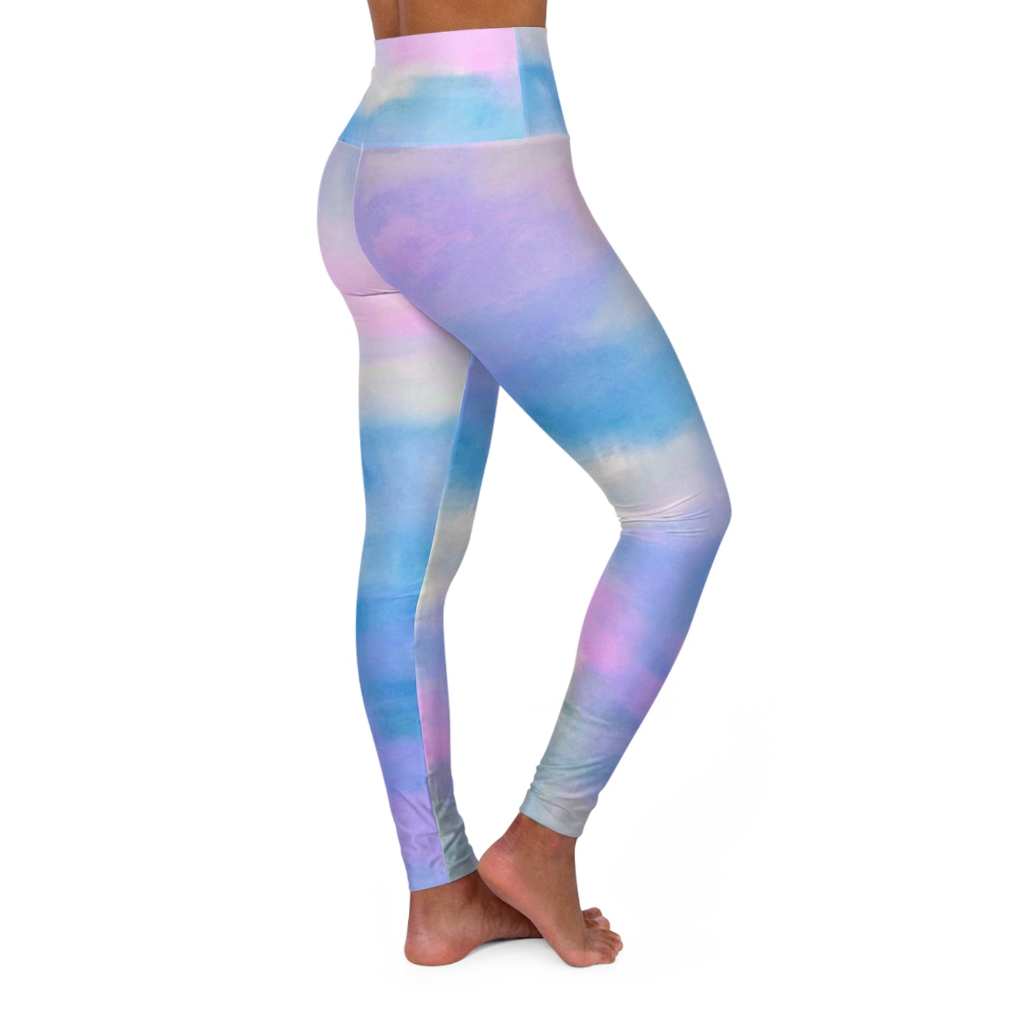 Pastel Air:  High Waisted Yoga Leggings (AOP)