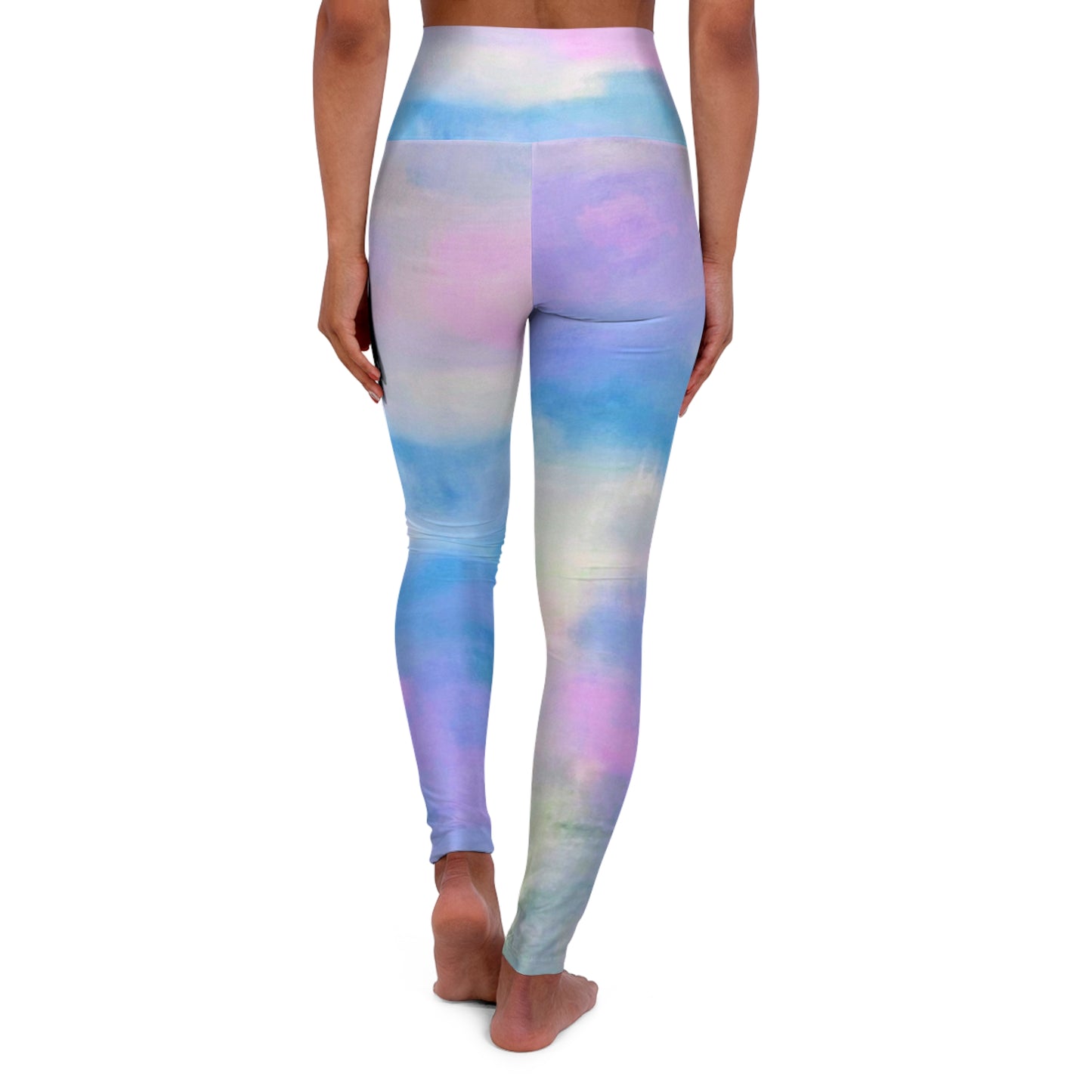 Pastel Air:  High Waisted Yoga Leggings (AOP)