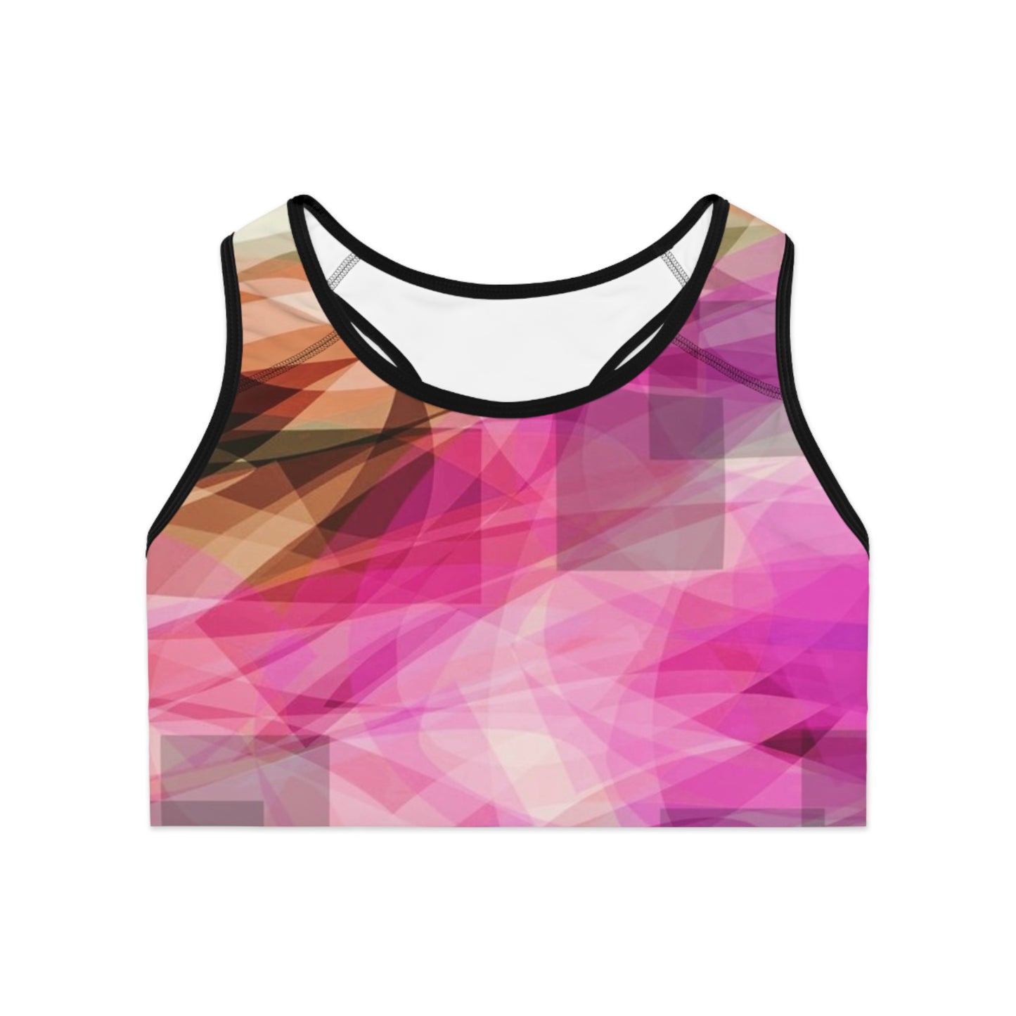 Oona: (Blk Trim) Vibrant Sports Bra for Active Women | Workout Top, Fitness Gear, Gym Essential, Dancewear