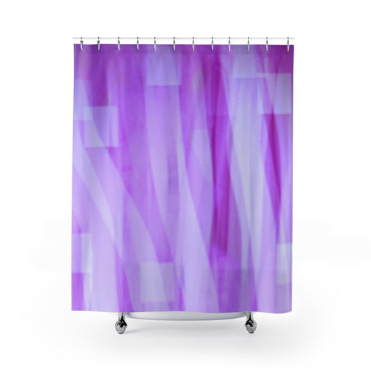 Amethyst Waves: Elegant Purple Shower Curtain, Modern Bath Decor, Soft Aesthetic Home Accent, Bathroom Makeover, Gift for Her