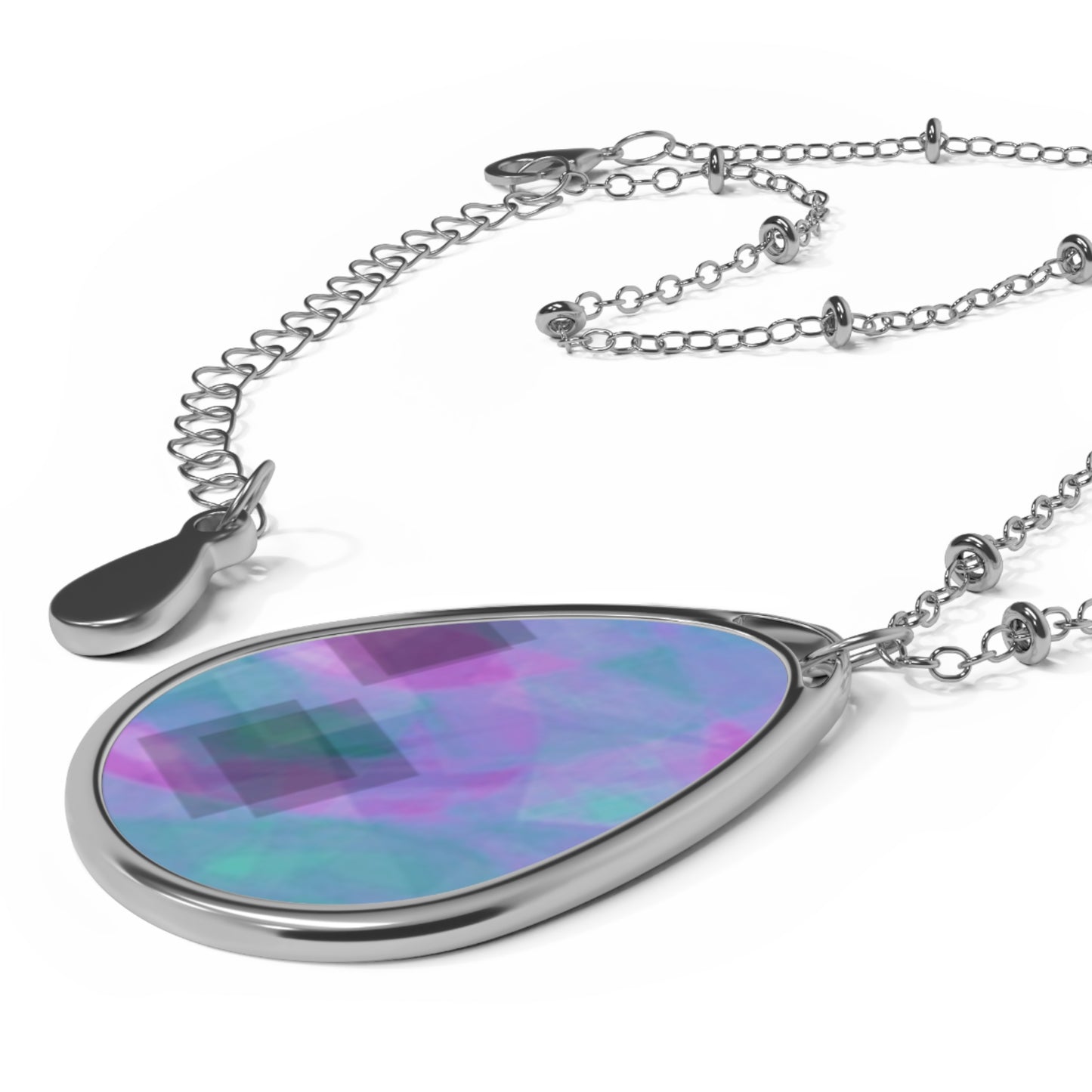 Ronnie:  Minimalist Teardrop Necklace - Colorful Statement Jewelry for Everyday Wear