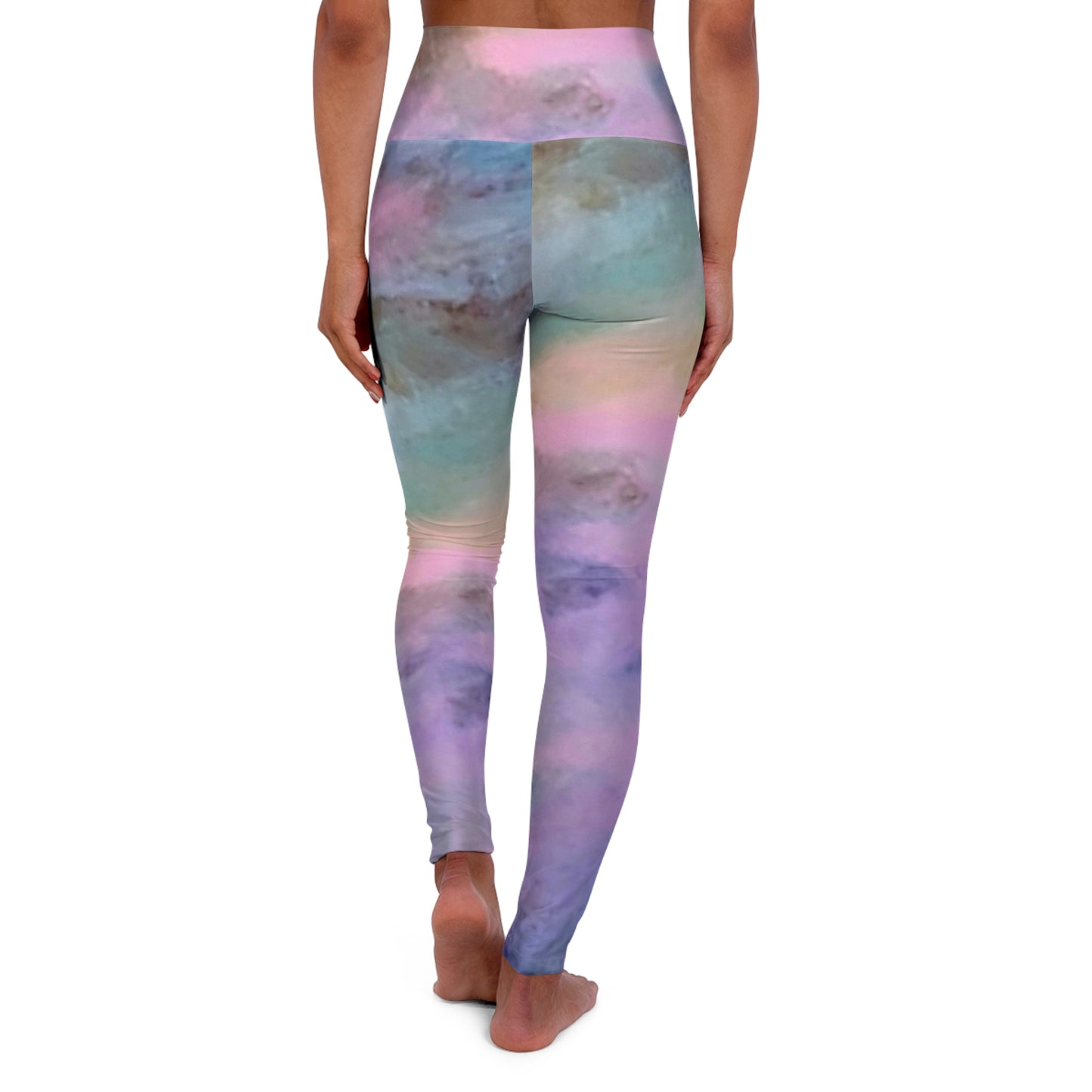 Peace & Luv:  High Waisted Yoga Leggings (AOP)