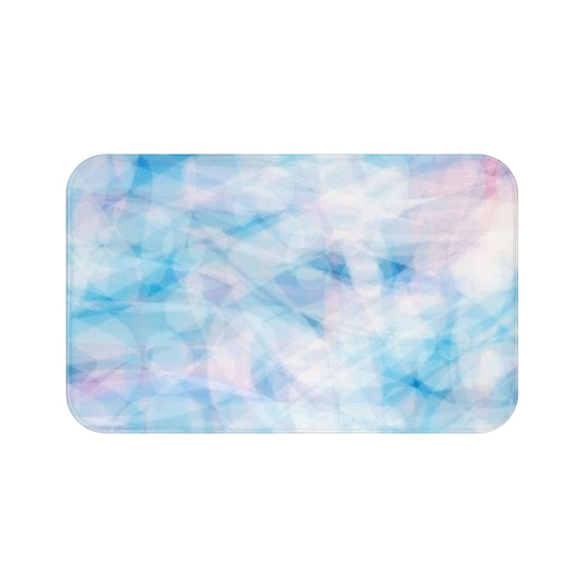 Blue Sugar: (34"x21") Uplifting Dreams Bathmat, Soft Bathroom Rug, Non-Slip Mat, Spa Decor, Gift for Home, Ethereal Vibes