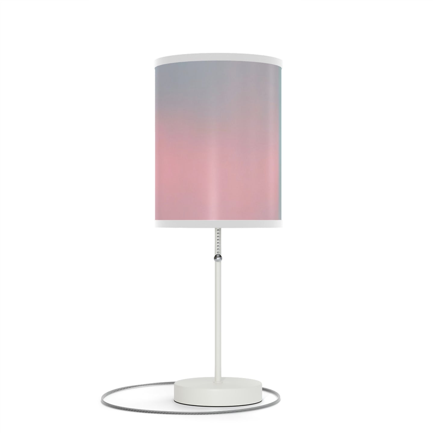 Charlotte: (WH Trim) Modern Table Lamp with Multi Pastel Color Shade - Adjustable Brightness